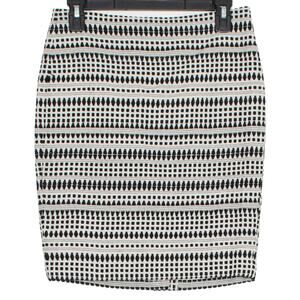 NWT Ann Taylor Loft Skirt Pencil Minimalist Professional Preppy White Black 2P